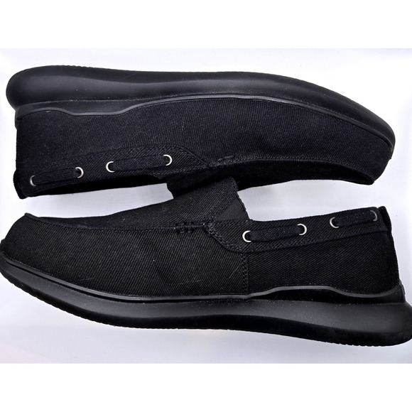 Propet MCX044C Men's Black Canvas Slip On Loafer Shoes Size 11 XX 5E - Picture 2 of 13